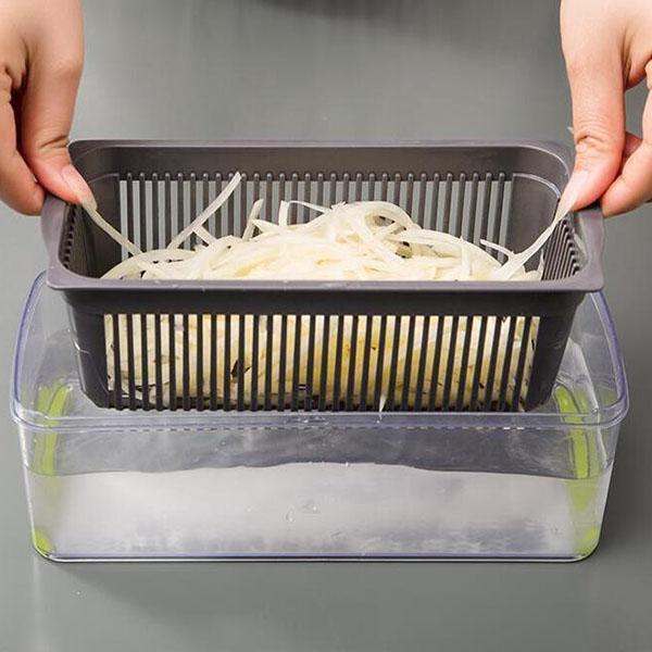 🎊 Σετ 16 τεμαχίων  🎊 Πολυλειτουργικός κόφτης φρούτων και λαχανικών