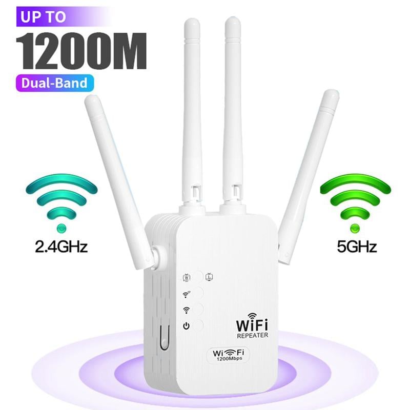 🔥Καυτή προσφορά 2026 🎁Επεκτατήρας WiFi διπλής ζώνης 1200Mbps (5GHz/2.4GHz) που καλύπτει 10.000 τετραγωνικά πόδια και 50 συσκευές