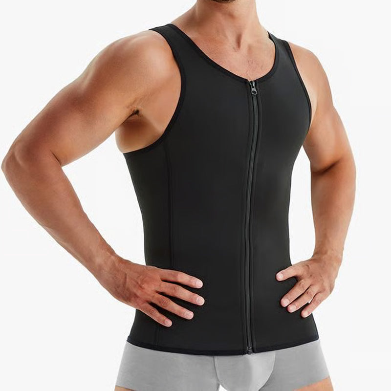 🔥【S-3XL】💪Ανδρικό Μπλουζάκι Συμπιεστικό Ζίπ Στομάχι💥