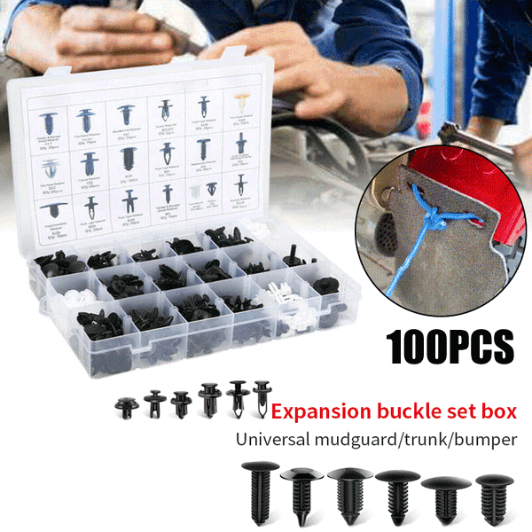 ⚙️ Σετ 100 τεμαχίων γενικής χρήσης επεκτεινόμενων βιδωτών σφιγκτήρων — Ασφαλής συγκράτηση, εύκολη τοποθέτηση 🛠️🚗
